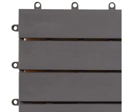 Terases Flīzes, 10 Gab., Pelēkas, 30X30 Cm, Akācijas Masīvkoks Vidaxl