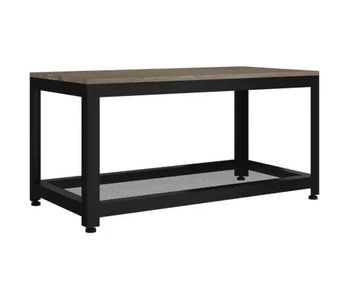 Kohvilaud, Hall Ja Must, 90X45X45 cm Mdf Ja Raud