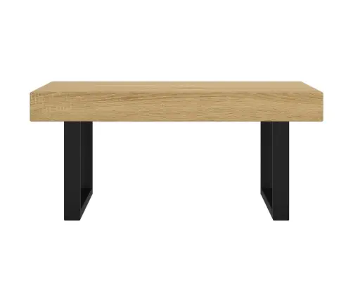 Kafijas Galdiņš, 90X45X40 Cm, Mdf, Dzelzs, Gaiši Brūns, Melns Vidaxl