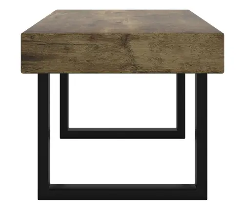 Kohvilaud, Tumepruun Ja Must, 90X45X40 cm Mdf Ja Raud