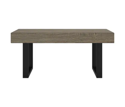 Kafijas Galdiņš, Melns Un Pelēks, 90X45X40 Cm, Mdf Un Dzelzs Vidaxl