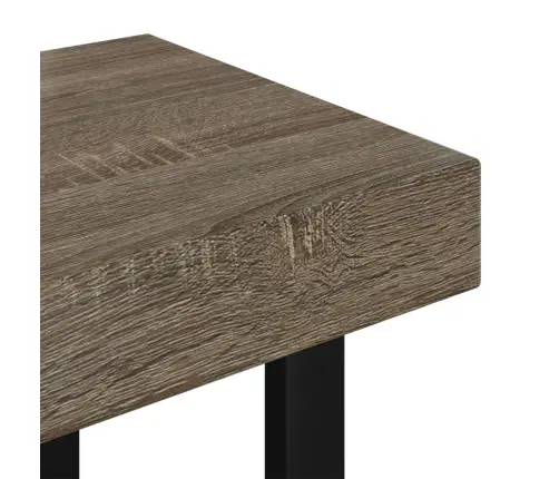 Kafijas Galdiņš, Melns Un Pelēks, 90X45X40 Cm, Mdf Un Dzelzs Vidaxl