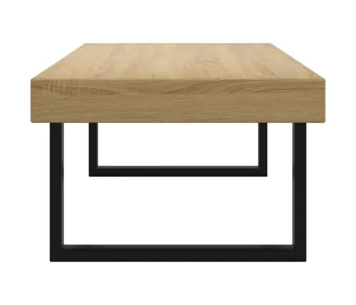 Kafijas Galdiņš, 120X60X40 Cm, Mdf, Dzelzs, Gaiši Brūns, Melns Vidaxl