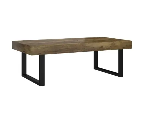 Kohvilaud, Tumepruun Ja Must, 120 X 60 X 40 cm Mdf Ja Raud Kohvilaud, Tumepruun Ja Must, 120 X 60 X 40 cm Mdf Ja Raud