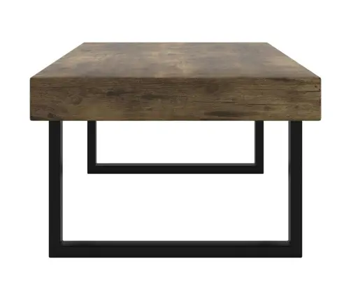 Kohvilaud, Tumepruun Ja Must, 120 X 60 X 40 cm Mdf Ja Raud Kohvilaud, Tumepruun Ja Must, 120 X 60 X 40 cm Mdf Ja Raud