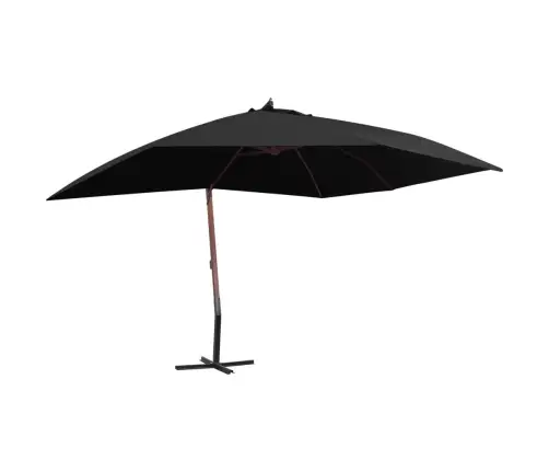 Iekarams Saulessargs Ar Koka Kātu, 400X300 Cm, Melns Vidaxl