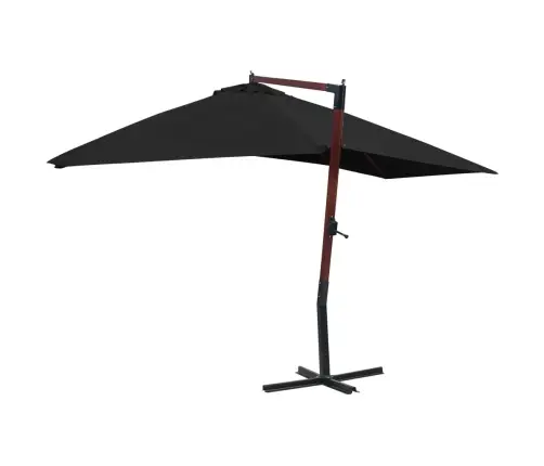 Iekarams Saulessargs Ar Koka Kātu, 400X300 Cm, Melns Vidaxl