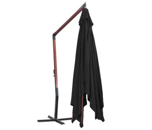 Iekarams Saulessargs Ar Koka Kātu, 400X300 Cm, Melns Vidaxl