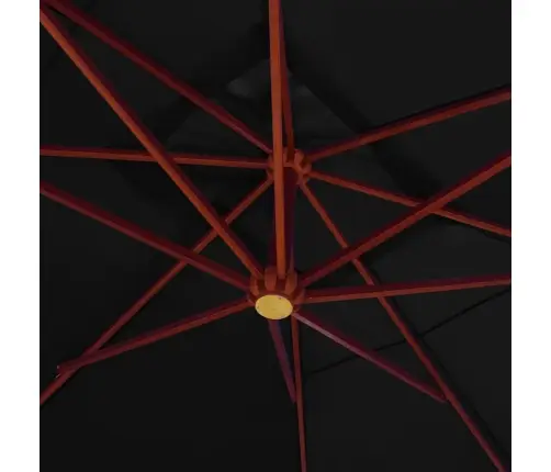 Iekarams Saulessargs Ar Koka Kātu, 400X300 Cm, Melns Vidaxl