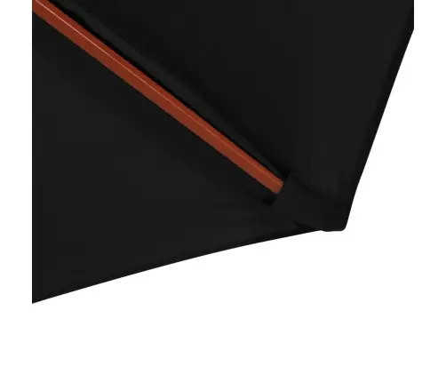 Saulessargs Ar Koka Kātu, 300X258 Cm, Melns Vidaxl Saulessargs Ar Koka Kātu, 300X258 Cm, Melns Vidaxl