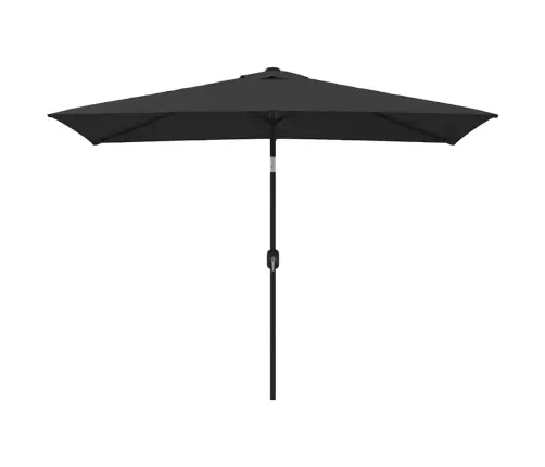 Dārza Saulessargs Ar Metāla Kātu, 300X200 Cm, Melns Vidaxl