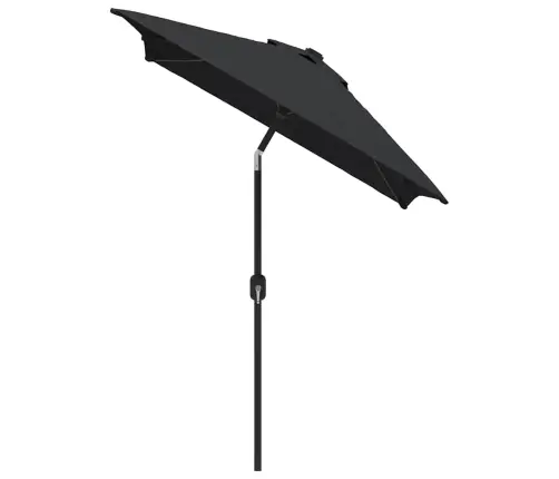 Dārza Saulessargs Ar Metāla Kātu, 300X200 Cm, Melns Vidaxl