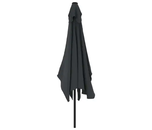 Dārza Saulessargs Ar Metāla Kātu, 300X200 Cm, Melns Vidaxl