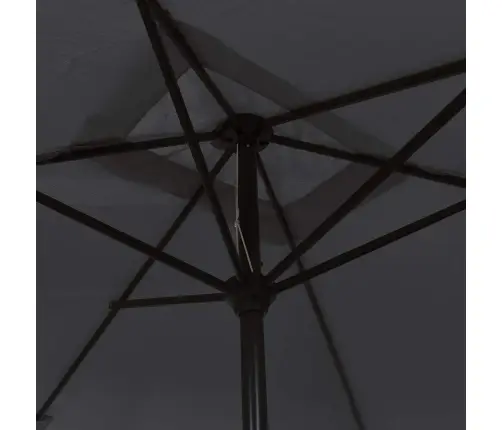 Dārza Saulessargs Ar Metāla Kātu, 300X200 Cm, Melns Vidaxl