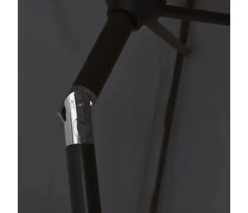 Dārza Saulessargs Ar Metāla Kātu, 300X200 Cm, Melns Vidaxl