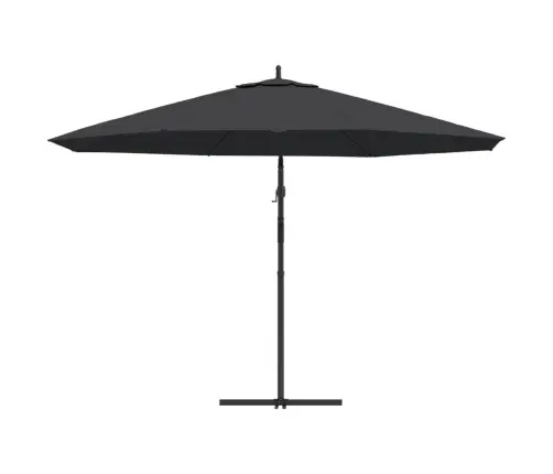 Saulessargs Ar Alumīnija Kātu, 350 Cm, Melns Vidaxl