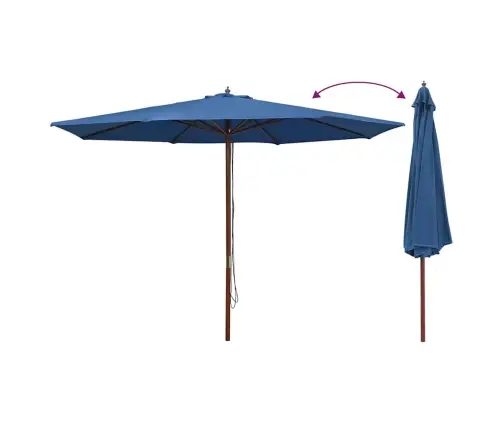 Päikesevari Puust Postiga 350 cm Sinine