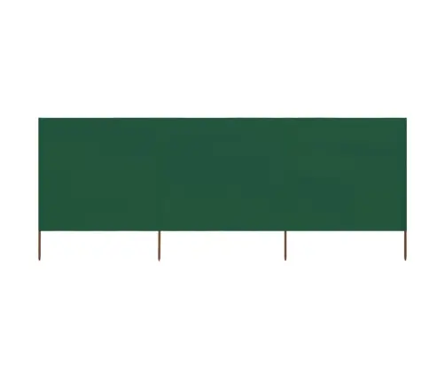 3 Paneļu Vēja Aizsargsiets, Zaļš, 400X80 Cm, Audums Vidaxl