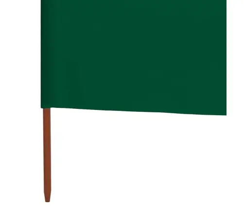 3 Paneļu Vēja Aizsargsiets, Zaļš, 400X80 Cm, Audums Vidaxl