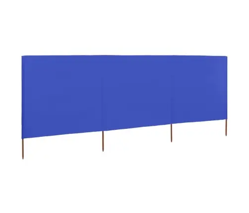 3 Paneļu Vēja Aizsargsiets, Debeszils, 400X80 Cm, Audums Vidaxl