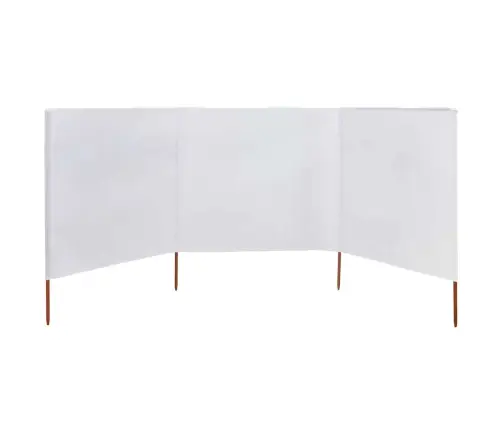 Tuulekaitse Sein 3 Paneelist, Kangas, 400 X 160 Cm Liivabeež