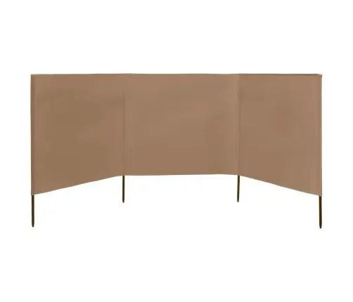 3 Paneļu Vēja Aizsargsiets, Pelēkbrūns, 400X160 Cm, Audums Vidaxl 3 Paneļu Vēja Aizsargsiets, Pelēkbrūns, 400X160 Cm, Audums Vidaxl