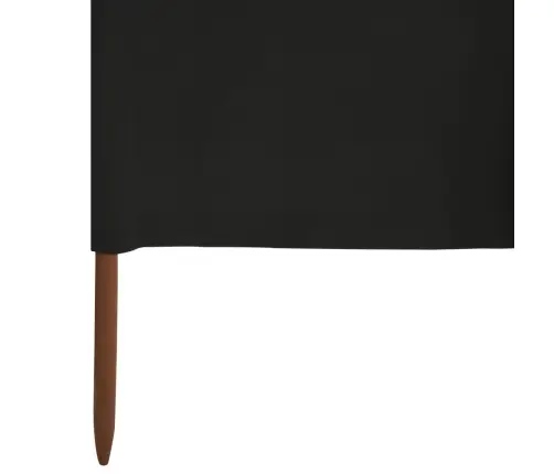 3 Paneļu Vēja Aizsargsiets, Melns, 400X160 Cm, Audums Vidaxl