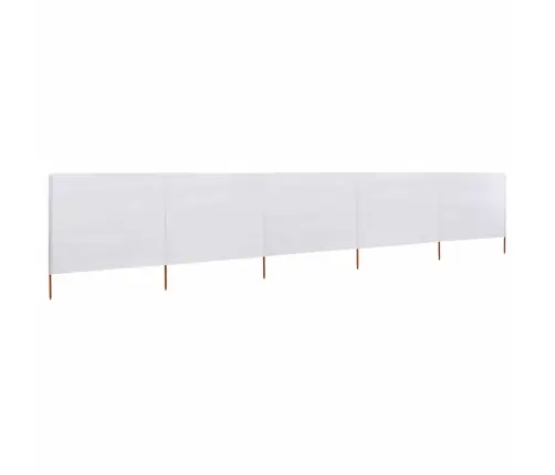 Uždanga Nuo Vėjo, 5 Plokštės, Smėlio Balta, 600X80cm Audinys