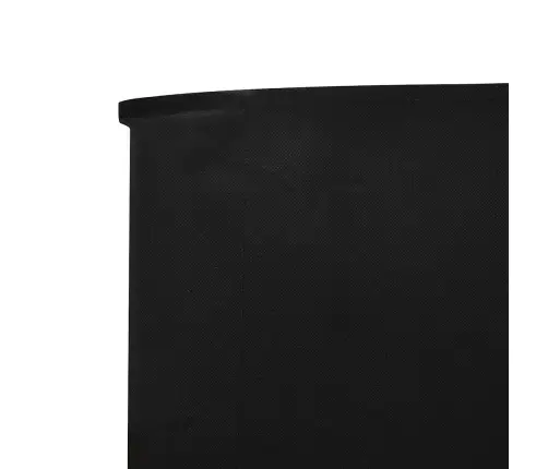 5 Paneļu Vēja Aizsargsiets, Melns, 600X80 Cm, Audums  Vidaxl