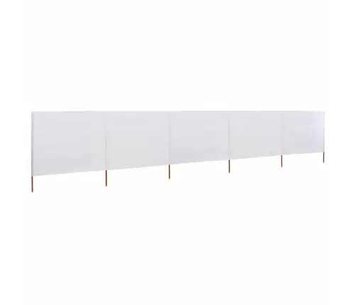 5 Paneļu Vēja Aizsargsiets, Smilšu Balts, 600X160 Cm, Audums Vidaxl 5 Paneļu Vēja Aizsargsiets, Smilšu Balts, 600X160 Cm, Audums Vidaxl