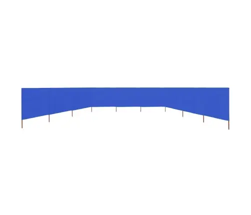 9 Paneļu Vēja Aizsargsiets, Debeszils, 1200X120 Cm, Audums Vidaxl