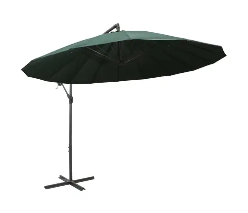 Rippuv Päikesevari, Roheline, 3 M Alumiiniumist Postiga