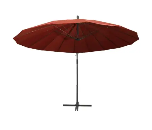 Saulessargs, Iekarams, 3 M, Alumīnija Kāts, Sarkanbrūns Vidaxl