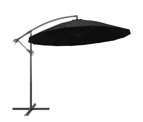 Saulessargs, Iekarams, 3 M, Alumīnija Kāts, Melns Vidaxl