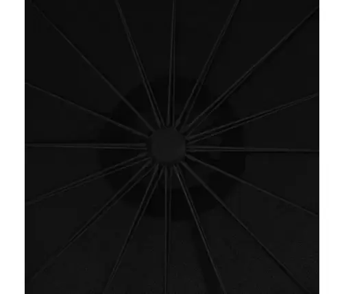 Saulessargs, Iekarams, 3 M, Alumīnija Kāts, Melns Vidaxl