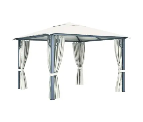 Pavėsinė Su Užuolaidomis, Kreminės Spalvos, 300X300Cm