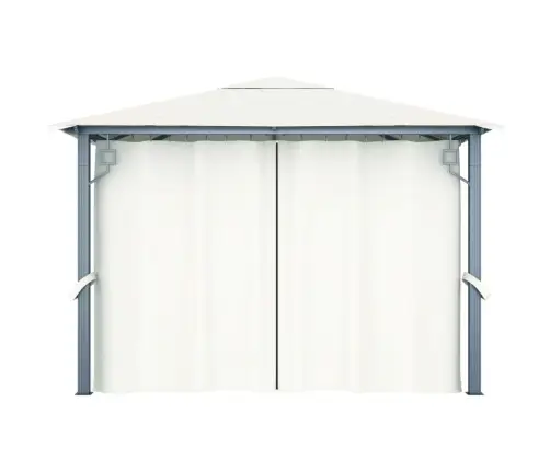 Pavėsinė Su Užuolaidomis, Kreminės Spalvos, 300X300Cm