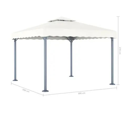 Pavėsinė, Kreminės Spalvos, 300X300cm Aliuminis