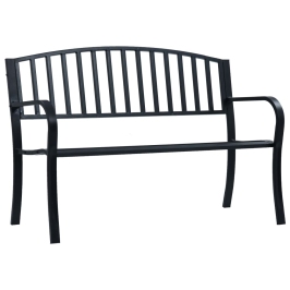 Dārza Sols, 125 Cm, Melns Tērauds Vidaxl