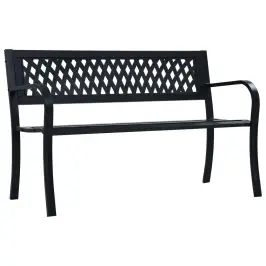 Dārza Sols, 125 Cm, Melns Tērauds Vidaxl
