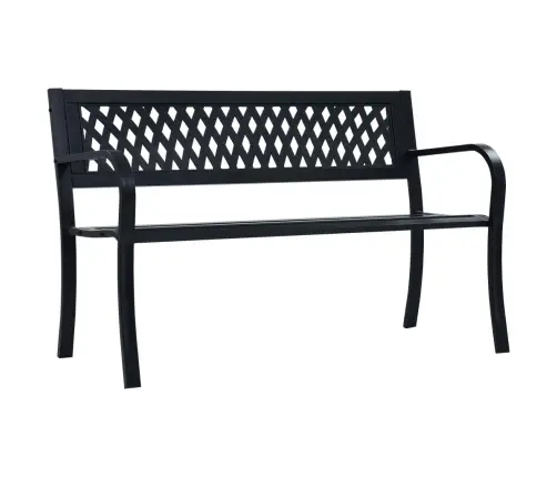 Dārza Sols, 125 Cm, Melns Tērauds Vidaxl
