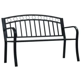 Dārza Sols, 125 Cm, Melns Tērauds Vidaxl