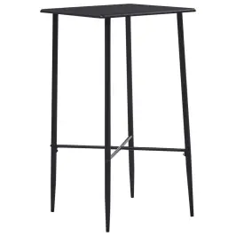 Bāra Galds, Melns, 60X60X111 Cm, Mdf Vidaxl