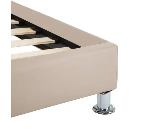 Gultas Rāmis, Kapučīno Krāsas Mākslīgā Āda, 100X200 Cm Vidaxl