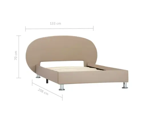 Gultas Rāmis, Kapučīno Krāsas Mākslīgā Āda, 100X200 Cm Vidaxl