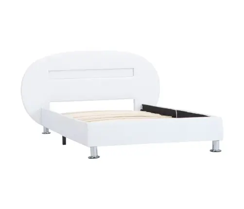 Lovos Rėmas Su Led, Baltas, 100X200cm Dirbtinė Oda