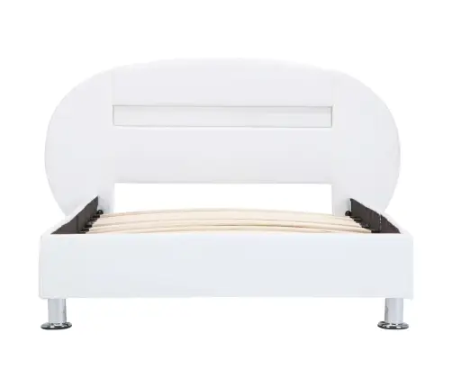 Lovos Rėmas Su Led, Baltas, 100X200cm Dirbtinė Oda