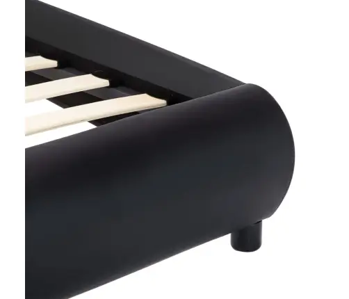 Gultas Rāmis, Melns Mākslīgā Āda, 140X200 Cm Vidaxl