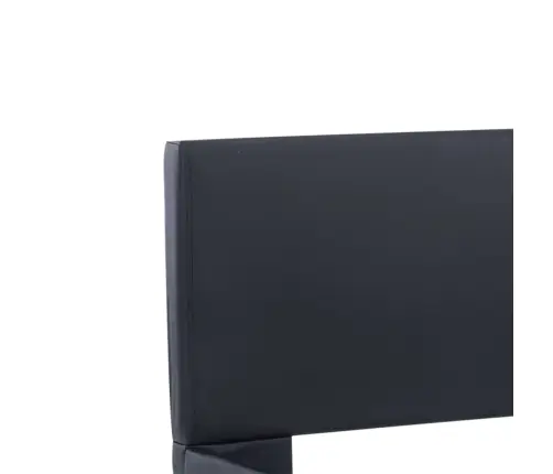 Lovos Rėmas Su Led, Juodos Spalvos, 90X200cm Dirbtinė Oda