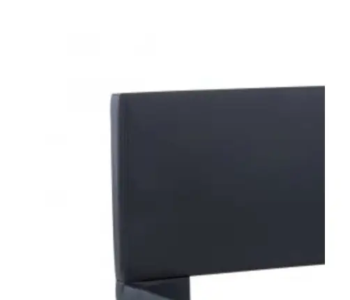 Gultas Ar Led, Melna, 100X200 Cm, Mākslīgā Āda  Vidaxl